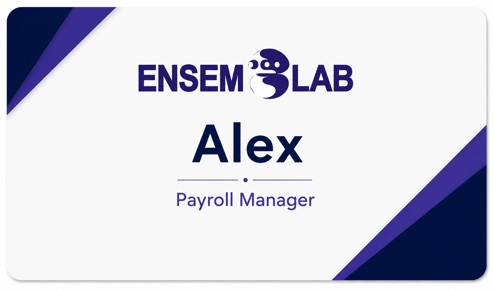 Alex-Payroll Manager Business Card