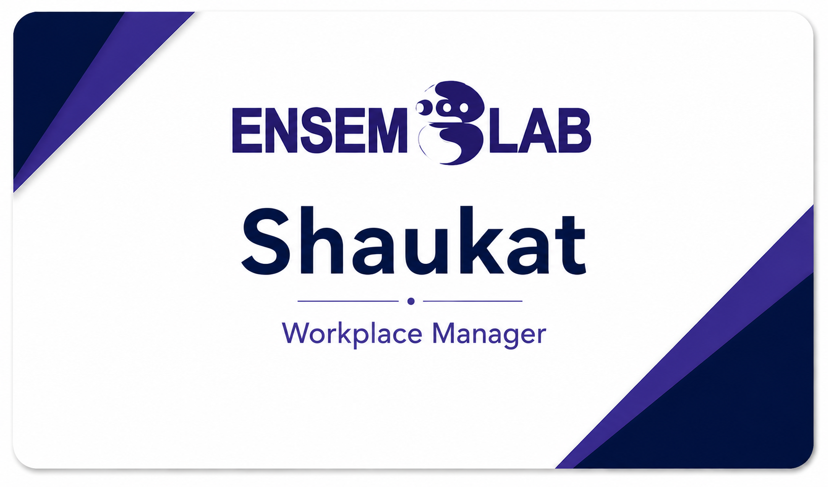Shaukat Workplace Manager Business Card
