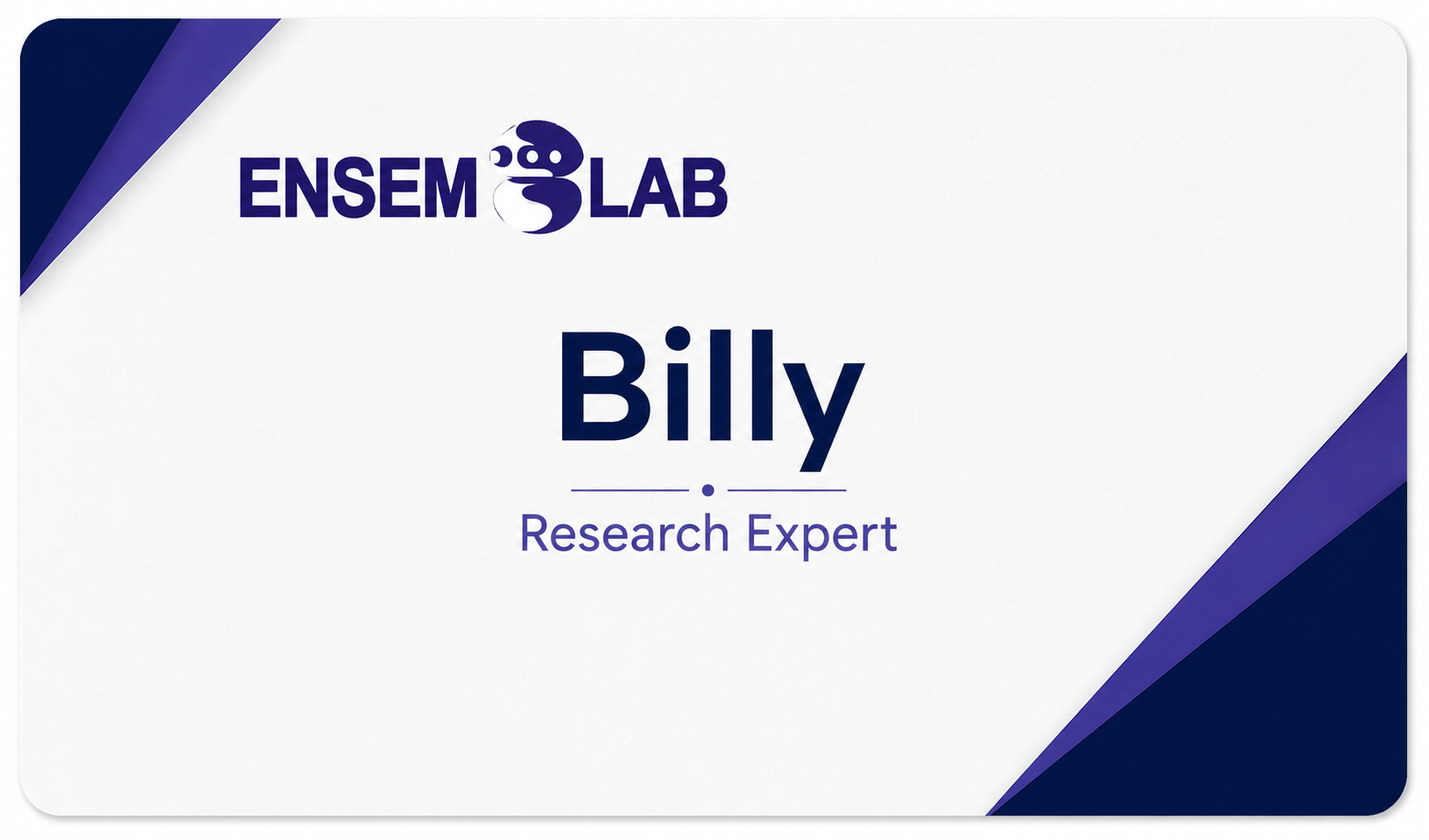 Billy-Research Expert Business Card
